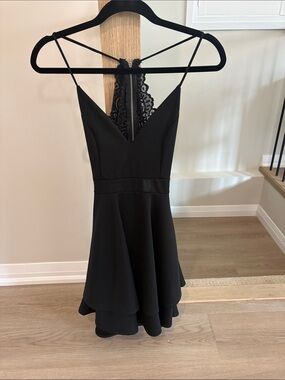 Eclipse Black Lace-Back Mini Dress